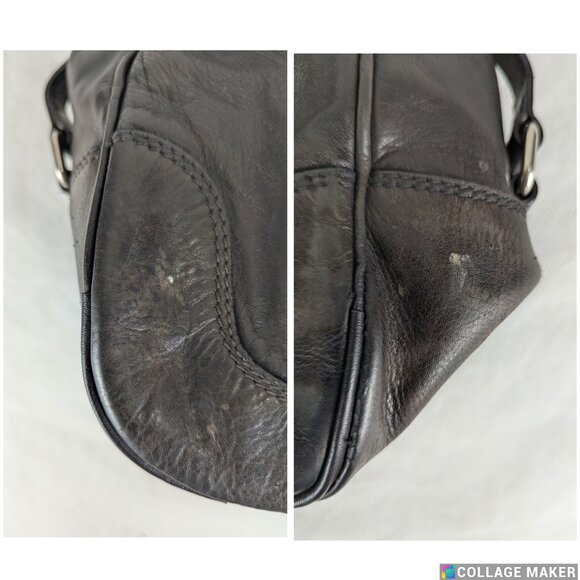 Authentic PRADA Black Leather Vitello Soft Handle Bag Handbag Made in Italy - Picture 11 of 12